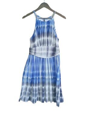 Maggy London 8 Blue White Athletic Dress